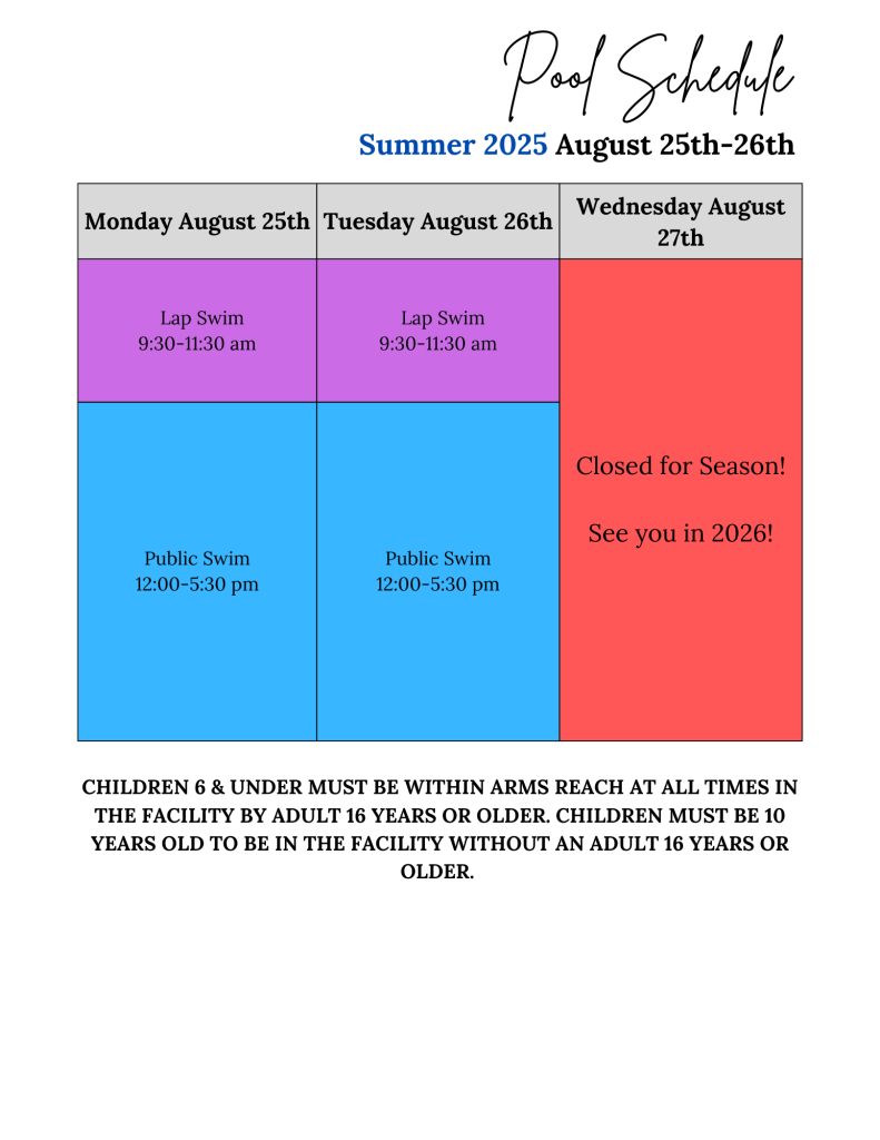 Closing weekend 2025